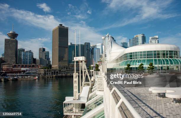 canada place, the cruise ship terminal and convention center, vancouver, canada - vancouver canada place stock pictures, royalty-free photos & images