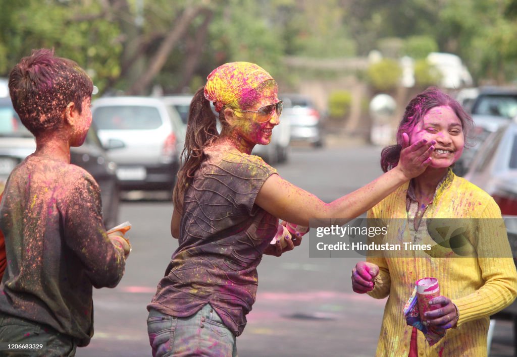 People Celebrate Holi Festival