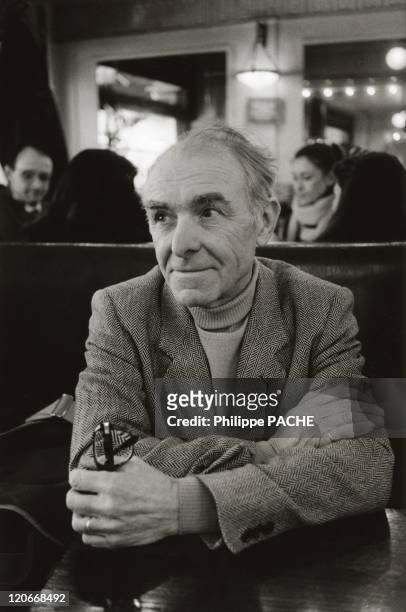Robert Doisneau in a bar, Paris, France, February, 1986.