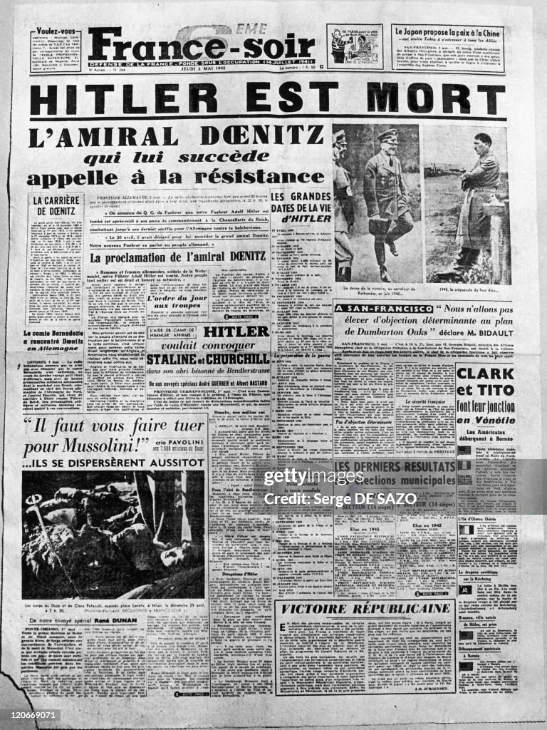 Hitler'S Death In Paris, France On May 03, 1945 -