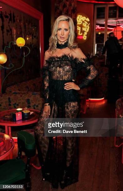 Lady Victoria Hervey attends the launch of Lady Victoria Hervey and Scott Henshall's new brand 'Hervey Henshall' during London Fashion Week February...