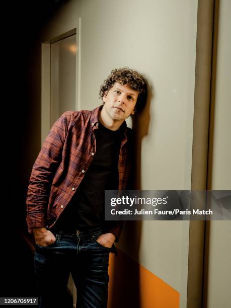 Actor Jesse Eisenberg is photographed for Paris Match on February 21, 2020 in Paris, France.