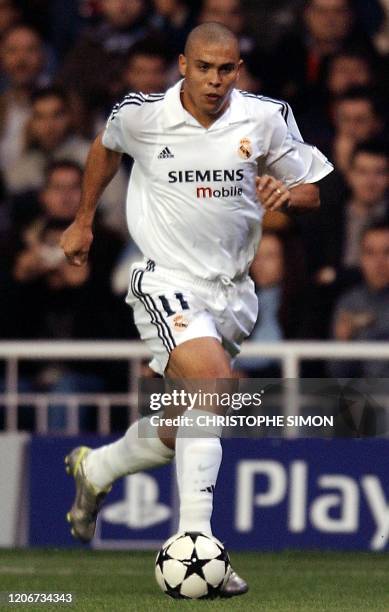 Brazilian Real Madrid player Ronaldo runs with the ball during the match against AEK Athens for the European Champions League Group C, 22 October...