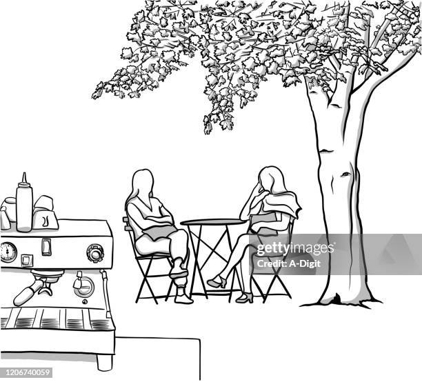 terrasse coffee shop - cafe stock-grafiken, -clipart, -cartoons und -symbole