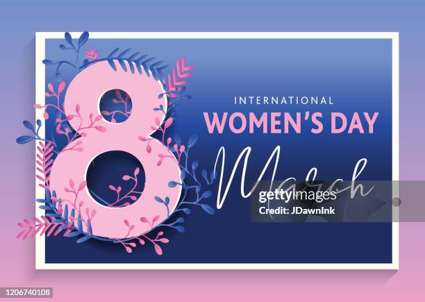 international women's day march 8th design template banner or flyer - eighthth stock illustrations