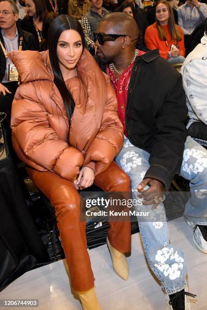 Kim Kardashian West and Kanye West attend the 69th NBA All-Star Game at United Center on February 16, 2020 in Chicago, Illinois.