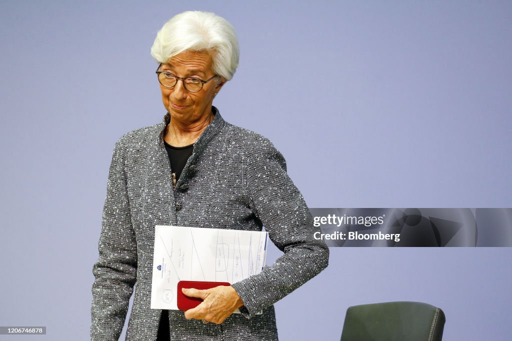European Central Bank President Christine Lagarde Announces Rate Decision