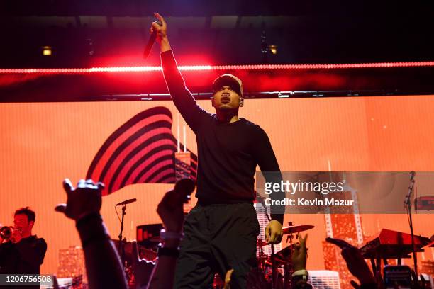 Chance the Rapper performs onstage during the 69th NBA All-Star Game at United Center on February 16, 2020 in Chicago, Illinois.