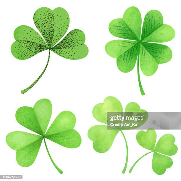 vector icon of clover - clover leaf shape stock illustrations