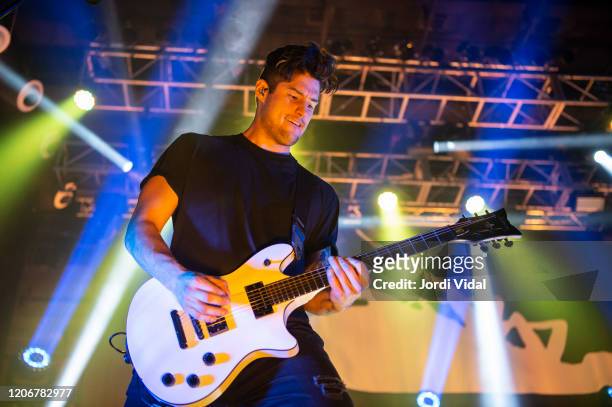 Jerry Horton of Papa Roach performs on stage at Razzmatazz on February 16, 2020 in Barcelona, Spain.