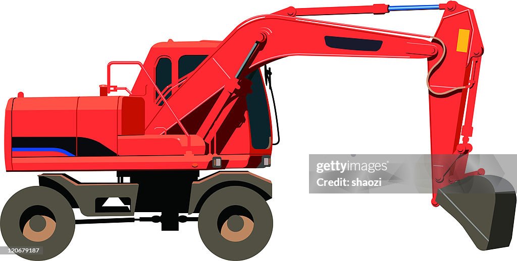 Orange excvavtor