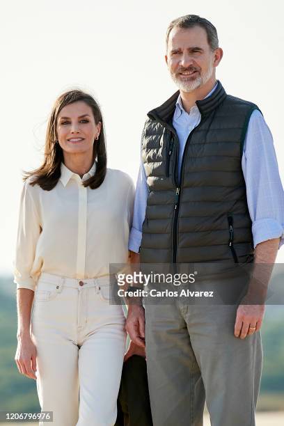 King Felipe VI of Spain and Queen Letizia of Spain visit Doñana National Park during the 50th anniversary commemoration of the Doñana National Park...
