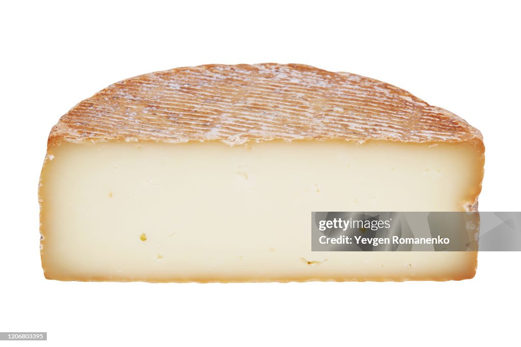 Half a head of Cheese isolated on white background
