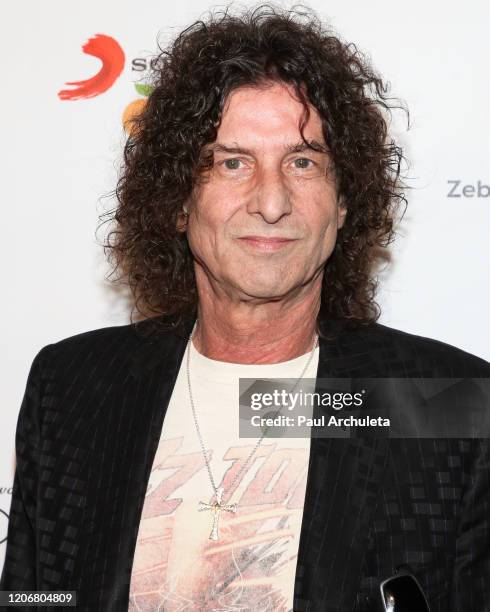 Musician Steve Berez attends the arrivals for the live performance of the Rock Band Six Gun Sal at Boardners Restaurant on February 16, 2020 in...