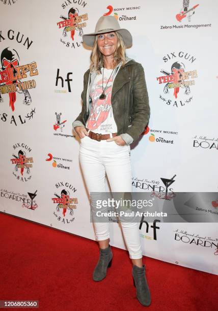 Actress / Film Producer Elizabeth Blake-Thomas attends the arrivals for the live performance of the Rock Band Six Gun Sal at Boardners Restaurant on...