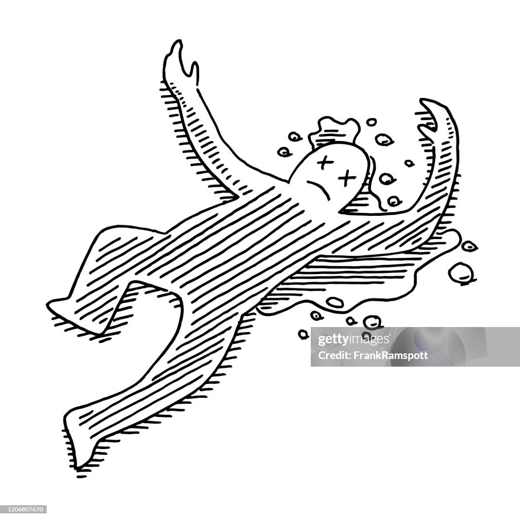 Dead Human Vector Dead Body Cartoon Human Figure Drawing High-Res Vector Graphic - Getty ...