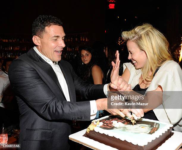 André Balazs and Chelsea Handler celebrate the launch of "Lies That Chelsea Handler Told Me" at the Boom Boom Room on May 7, 2011 in New York City.