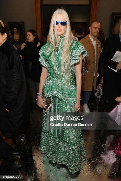 Kristen McMenamy attends the Erdem show during London Fashion Week February 2020 on February 17, 2020 in London, England.