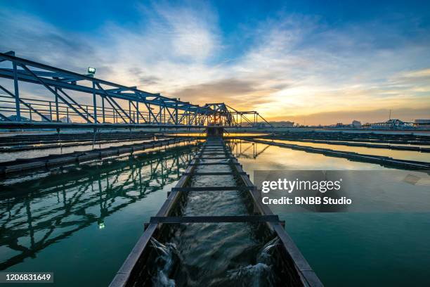 water treatment plant - estação de tratamento de esgotos imagens e fotografias de stock