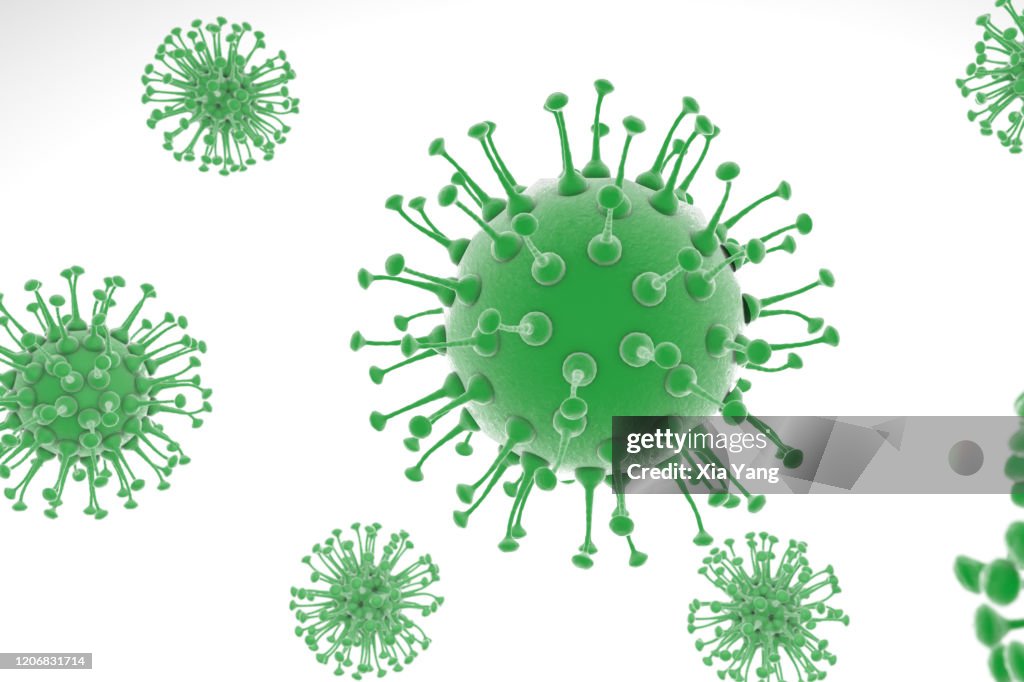 Digitally rendered coronavirus