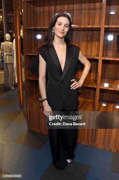 Elisa Lasowski attends the opening of the JW Anderson Soho Flagship store in Soho on March 12, 2020 in London, England.