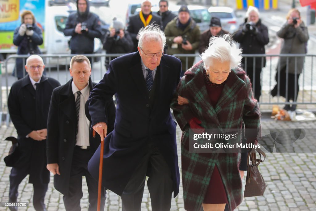 Belgium Royal Family Attends The Annual Memorial Mass For Deceased Members Of The Royal Family at the Church of Our Lady