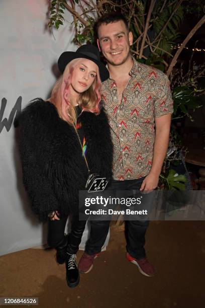 Mary Charteris and whynow Founder Gabriel Jagger attend the launch of new positive media platform 'whynow' at Petersham Nurseries on March 12, 2020...