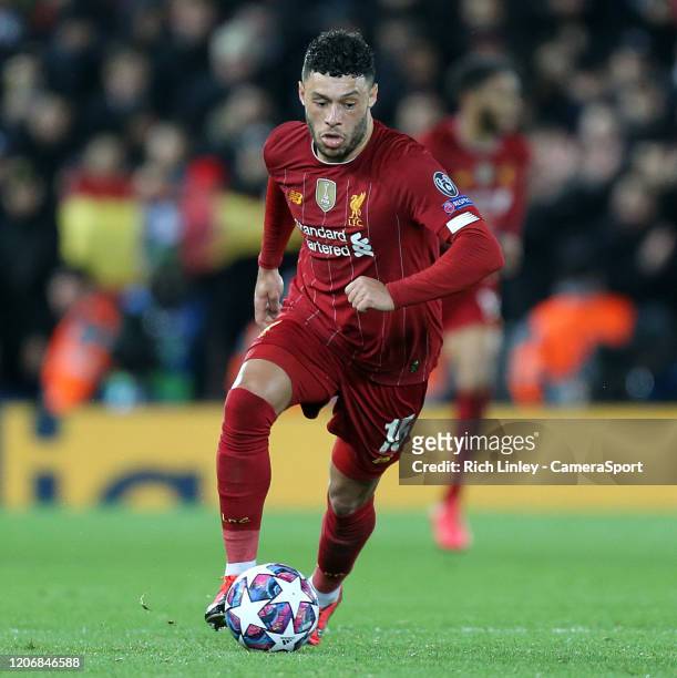 Liverpool's Alex Oxlade-Chamberlain during the UEFA Champions League round of 16 second leg match between Liverpool FC and Atletico Madrid at Anfield...