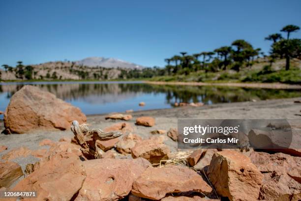 paisaje volcánico de la patagonia - paisaje volcánico stock-fotos und bilder