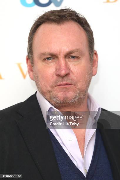 Philip Glenister attends the "Belgravia" photocall at Soho Hotel on February 17, 2020 in London, England.