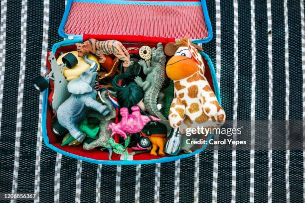 top view toy box on carpet and bedroom - toy animal stock pictures, royalty-free photos & images