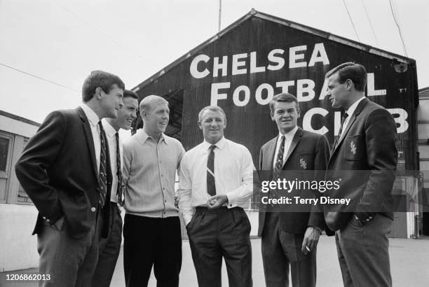 British footballer Bert Murray, British footballer John Hollins, British footballer Ken Shellito , British football manager Tommy Docherty, British...