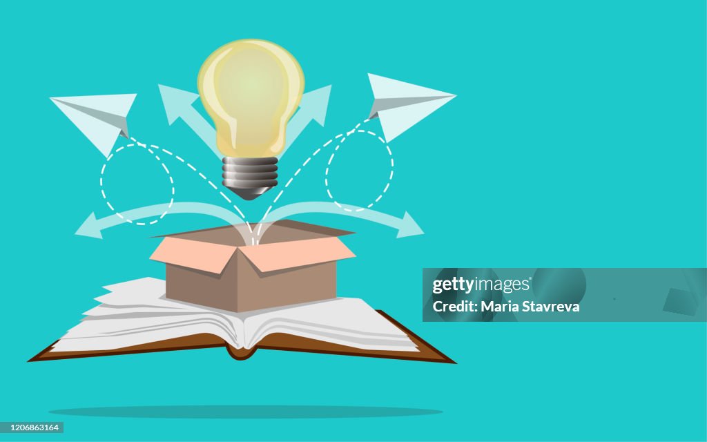 箱の外で考えてみてください。創造的なアイデア。リーダーシップ。