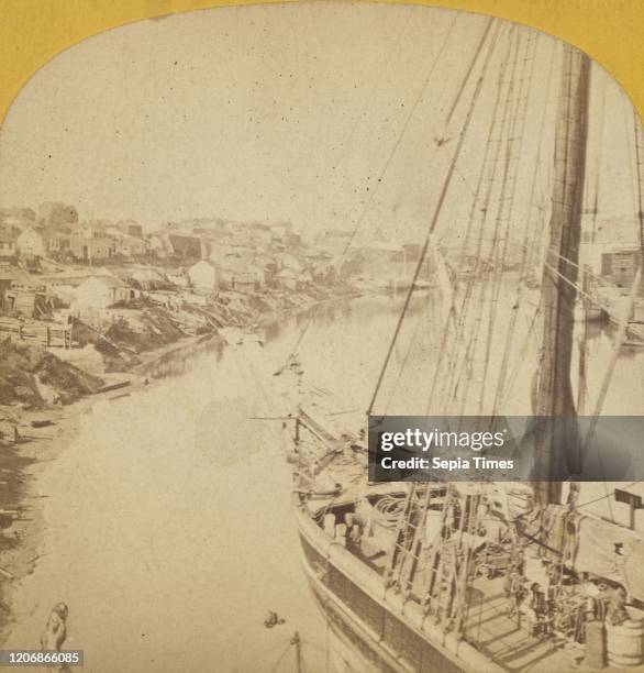 Shipping on the Cuyahoga River, Thomas T. Swenny , 1865-1875, Albumen silver print.