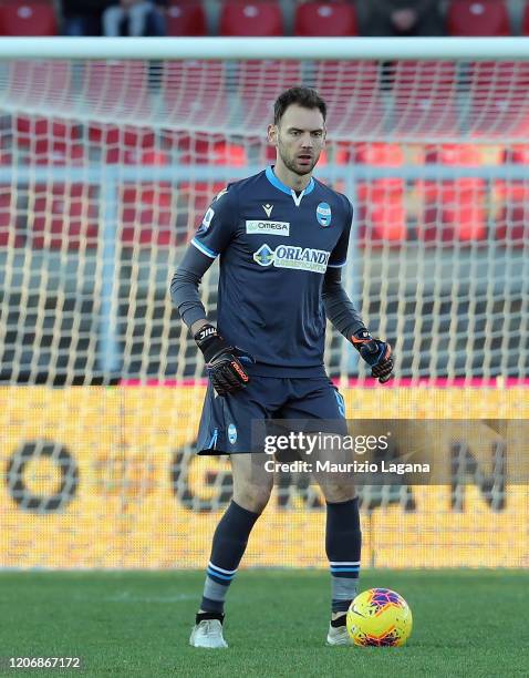 Etrit Berisha of Spal during the Serie A match between US Lecce and SPAL at Stadio Via del Mare on February 16, 2020 in Lecce, Italy.