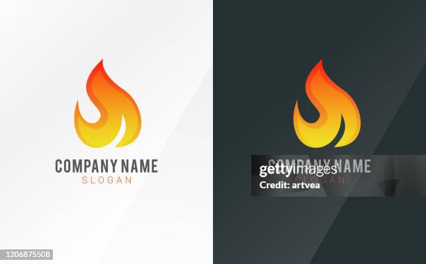 fire element design - flame logo stock illustrations