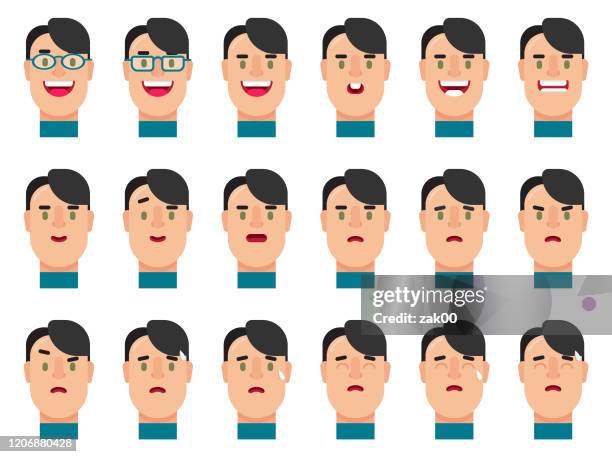 Men Expression Types Man Facial Expressions Set High-Res Vector Graphic - Getty Images