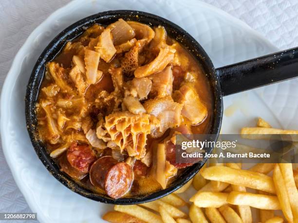 dish of pork tripe. - tripe stock pictures, royalty-free photos & images