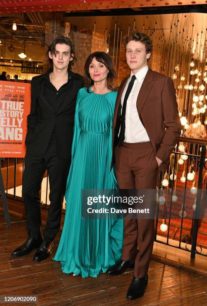 Earl Cave, Essie Davis and George MacKay attend the UK Premiere of "True History Of The Kelly Gang" at the Picturehouse Central on February 17, 2020...