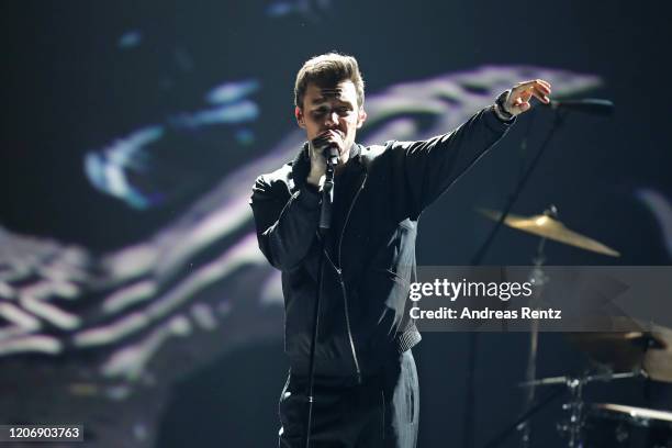 Liam Payne performs on stage during the 2020 Laureus World Sports Awards at Verti Music Hall on February 17, 2020 in Berlin, Germany.