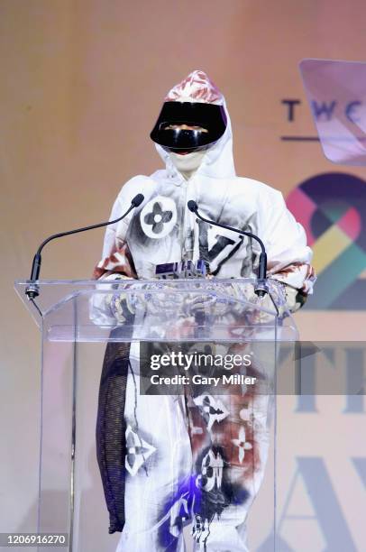 Erykah Badu receives the Soundtrack Award during the Austin Film Society's 20th annual Texas Film Awards at Creative Media Center at Austin Studios...