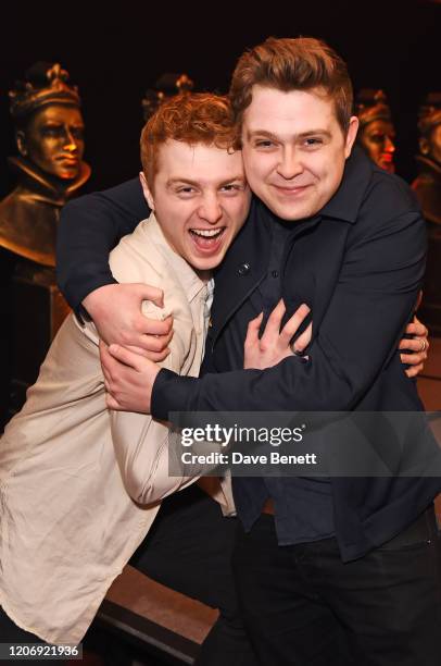 Sam Tutty and Jack Loxton attend The Olivier Awards Special Recognition Nominees' Celebration at The May Fair Hotel on March 13, 2020 in London,...