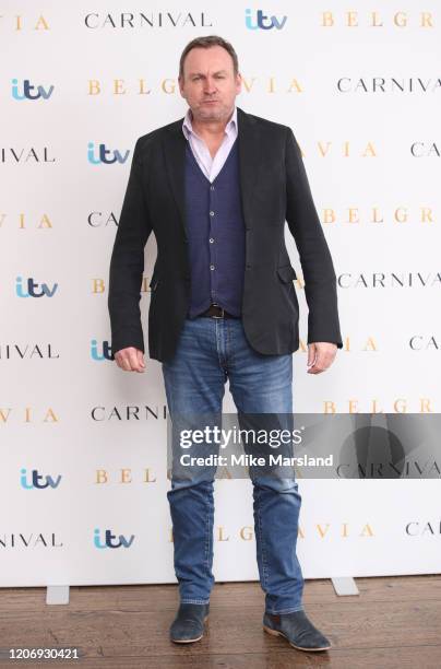 Philip Glenister attends the "Belgravia" photocall at Soho Hotel on February 17, 2020 in London, England.