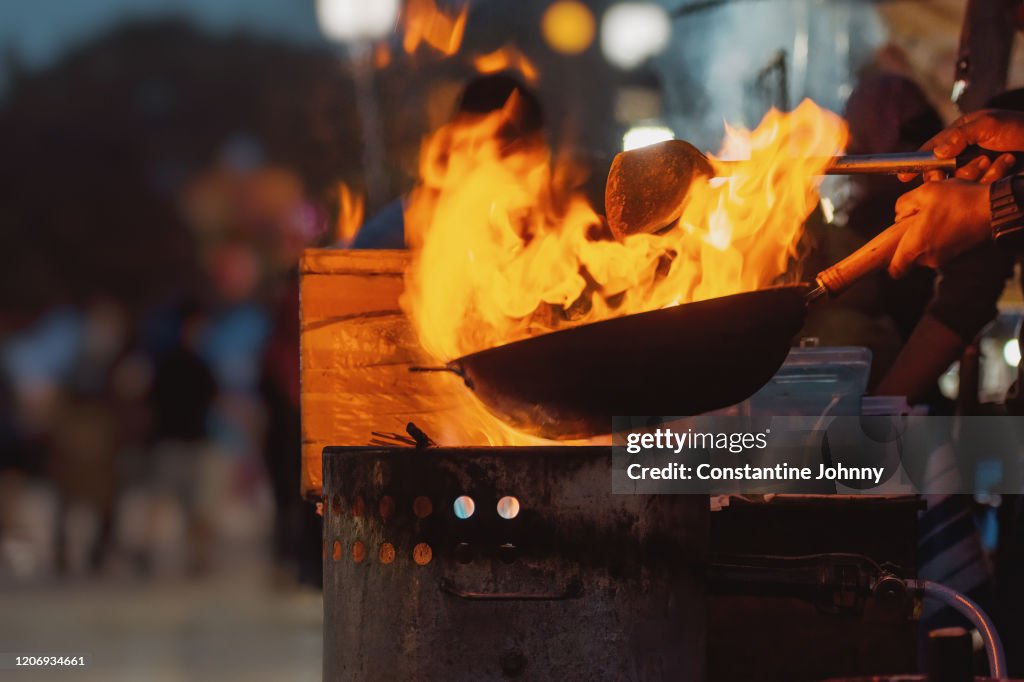 Frying Pan in Burning Flames