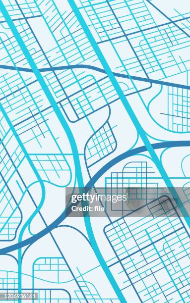 urban city map straßen und straßen abstrakt - interstate stock-grafiken, -clipart, -cartoons und -symbole