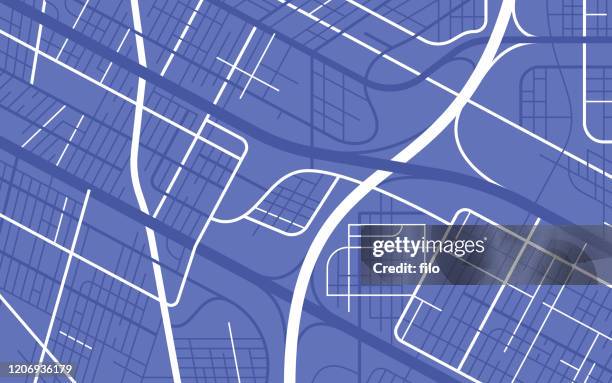 ilustraciones, imágenes clip art, dibujos animados e iconos de stock de mapa abstracto de las calles urbanas de la ciudad - línea divisoria