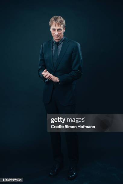 Laureus Academy Member Tony Hawk poses during the 2020 Laureus World Sports Awards on February 17, 2020 in Berlin, Germany.