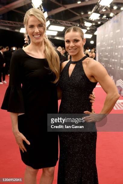 Laureus Academy Member Missy Franklin and Laureus World Sportsperson of the Year with a Disabilty nominee Oksana Masters attend the 2020 Laureus...