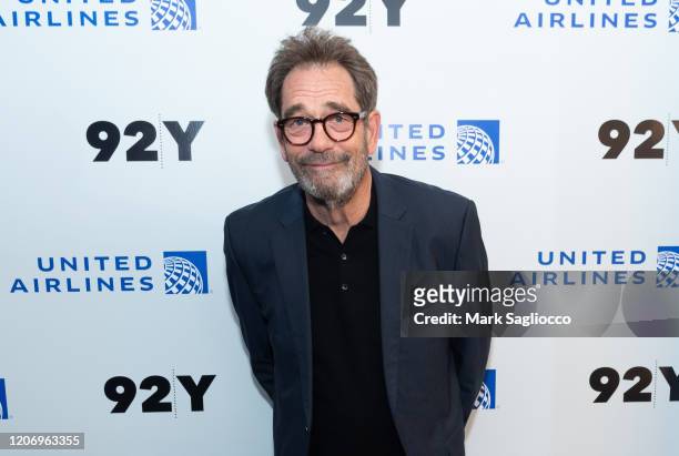 Musician Huey Lewis attends the Huey Lewis In Conversation With Mark Goodman: "Weather" event at the 92Y on February 17, 2020 in New York City.