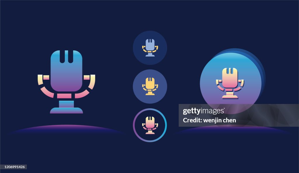 Microphone icon illustration.